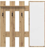 VidaXL Wandgemonteerde kapstok Ambachtelijk eiken 100 x 10 x 100 cm