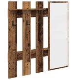 VidaXL Wandgemonteerde kapstok met opslag Oude hout 100 x 10 x 100 cm