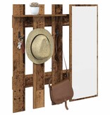 VidaXL Wandgemonteerde kapstok met opslag Oude hout 100 x 10 x 100 cm