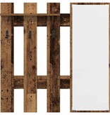 VidaXL Wandgemonteerde kapstok met opslag Oude hout 100 x 10 x 100 cm