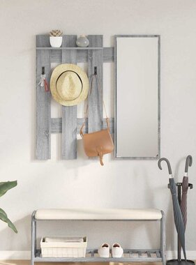 VidaXL Wandgemonteerde kapstok Grijs sonoma 100 x 10 x 100 cm