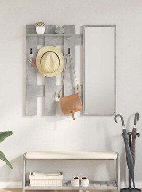 VidaXL Wandgemonteerde kapstok Beton grijs 100 x 10 x 100 cm