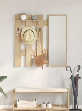 VidaXL Wandgemonteerde kapstok Sonoma eiken 100 x 10 x 100 cm