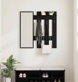VidaXL Wandgemonteerde kapstok Zwart eiken 100 x 10 x 100 cm