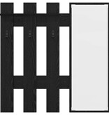 VidaXL Wandgemonteerde kapstok Zwart eiken 100 x 10 x 100 cm