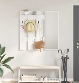 VidaXL Wandgemonteerde kapstok Wit 100 x 10 x 100 cm Bewerkt hout