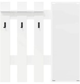 VidaXL Wandgemonteerde kapstok Wit 100 x 10 x 100 cm Bewerkt hout