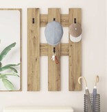 VidaXL Wandgemonteerde kapstok artisanaal eikenkleurig 65 x 3 x 100 cm