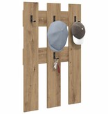 VidaXL Wandgemonteerde kapstok artisanaal eikenkleurig 65 x 3 x 100 cm