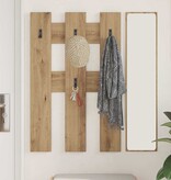 VidaXL Wandgemonteerde kapstok artisanaal eikenkleurig 65 x 3 x 100 cm