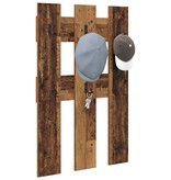 VidaXL Wandgemonteerde kapstok Oud hout 65 x 3 x 100 cm Bewerkt hout