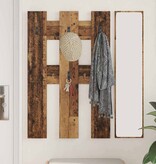 VidaXL Wandgemonteerde kapstok Oud hout 65 x 3 x 100 cm Bewerkt hout