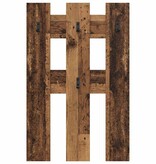 VidaXL Wandgemonteerde kapstok Oud hout 65 x 3 x 100 cm Bewerkt hout