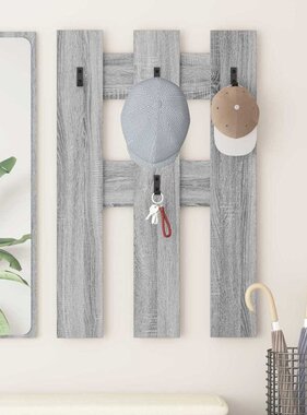 VidaXL Wandgemonteerde kapstok met opslag Grijs sonoma 65 x 3 x 100 cm