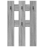 VidaXL Wandgemonteerde kapstok met opslag Grijs sonoma 65 x 3 x 100 cm