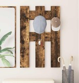 VidaXL Wandgemonteerde kapstok Gerookt eiken 65 x 3 x 100 cm