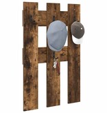 VidaXL Wandgemonteerde kapstok Gerookt eiken 65 x 3 x 100 cm