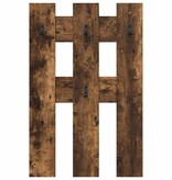 VidaXL Wandgemonteerde kapstok Gerookt eiken 65 x 3 x 100 cm