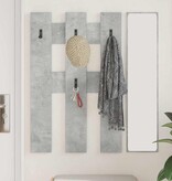 VidaXL Wandgemonteerde kapstok Betongrijs 65 x 3 x 100 cm Bewerkt hout