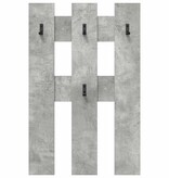 VidaXL Wandgemonteerde kapstok Betongrijs 65 x 3 x 100 cm Bewerkt hout