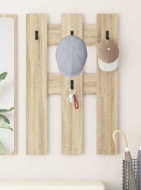 VidaXL Wandgemonteerde kapstok met opslag Sonoma eiken 65 x 3 x 100 cm