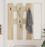 VidaXL Wandgemonteerde kapstok met opslag Sonoma eiken 65 x 3 x 100 cm