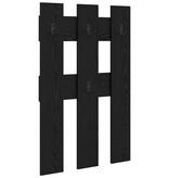 VidaXL Wandgemonteerde kapstok met opslag Zwart eiken 65 x 3 x 100 cm