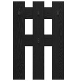 VidaXL Wandgemonteerde kapstok met opslag Zwart eiken 65 x 3 x 100 cm