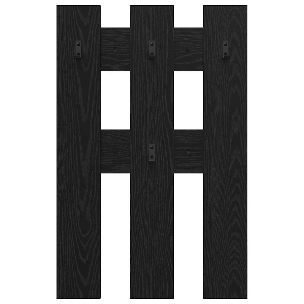 VidaXL Wandgemonteerde kapstok met opslag Zwart eiken 65 x 3 x 100 cm