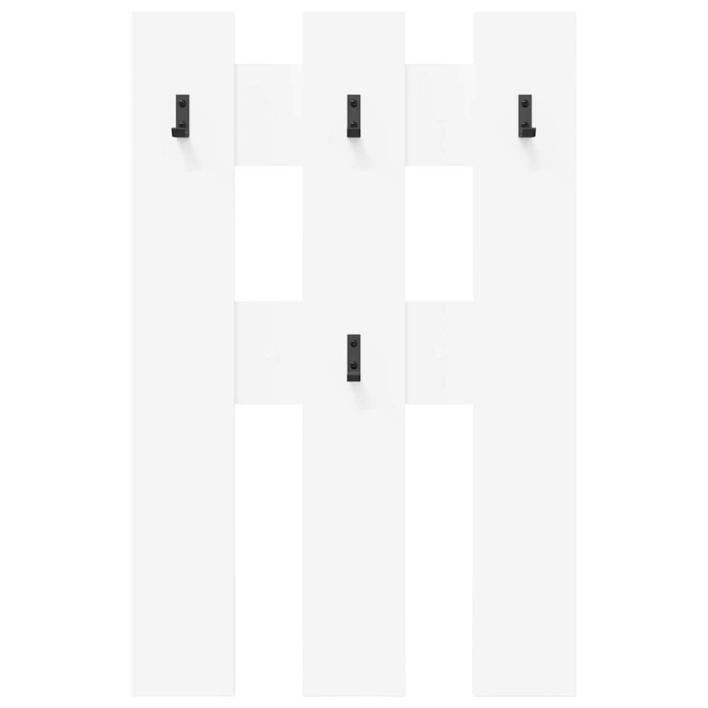 VidaXL Wandgemonteerde kapstok Wit 65 x 3 x 100 cm Bewerkt hout