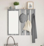 VidaXL Wandgemonteerde kapstok met plank Grijs sonoma 84 x 10 x 80 cm