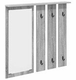 VidaXL Wandgemonteerde kapstok met plank Grijs sonoma 84 x 10 x 80 cm