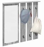 VidaXL Wandgemonteerde kapstok met plank Grijs sonoma 84 x 10 x 80 cm
