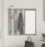 VidaXL Wandgemonteerde kapstok met plank Grijs sonoma 84 x 10 x 80 cm