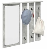 VidaXL Wandgemonteerde kapstok Betongrijs 84 x 10 x 80 cm Bewerkt hout