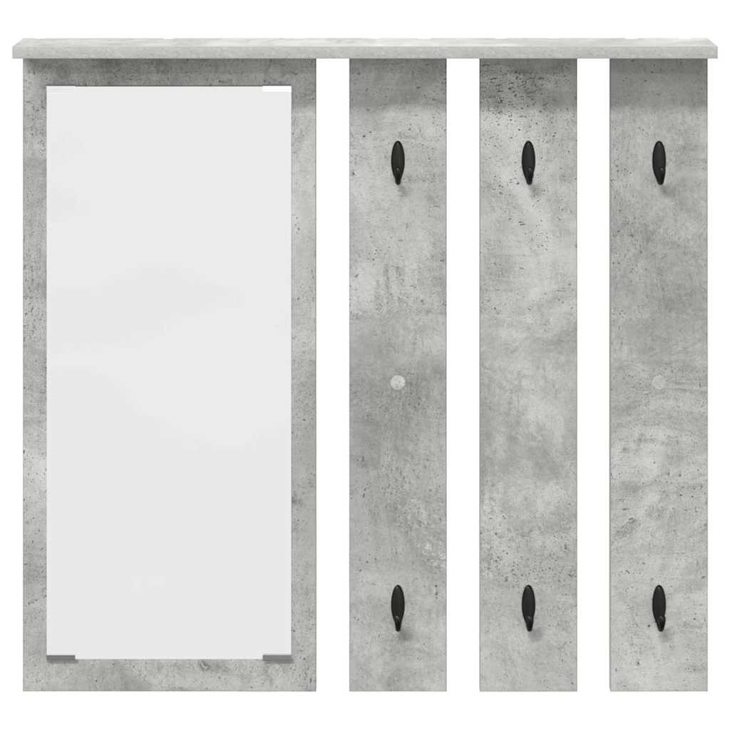 VidaXL Wandgemonteerde kapstok Betongrijs 84 x 10 x 80 cm Bewerkt hout