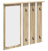 VidaXL Wandgemonteerde kapstok met plank Sonoma eiken 84 x 10 x 80 cm