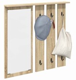VidaXL Wandgemonteerde kapstok met plank Sonoma eiken 84 x 10 x 80 cm