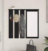 VidaXL Wandgemonteerde kapstok met plank Zwart eiken 84 x 10 x 80 cm