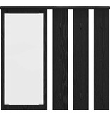 VidaXL Wandgemonteerde kapstok met plank Zwart eiken 84 x 10 x 80 cm