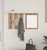 VidaXL Wandgemonteerde kapstok artisanaal eikenkleurig 85 x 10 x 45 cm