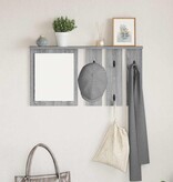 VidaXL Wandgemonteerde kapstok met plank Grijs sonoma 85 x 10 x 45 cm