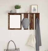 VidaXL Wandgemonteerde kapstok met plank Gerookt eiken 85 x 10 x 45 cm