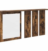 VidaXL Wandgemonteerde kapstok met plank Gerookt eiken 85 x 10 x 45 cm