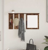 VidaXL Wandgemonteerde kapstok met plank Gerookt eiken 85 x 10 x 45 cm