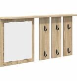 VidaXL Wandgemonteerde kapstok met plank Sonoma eiken 85 x 10 x 45 cm