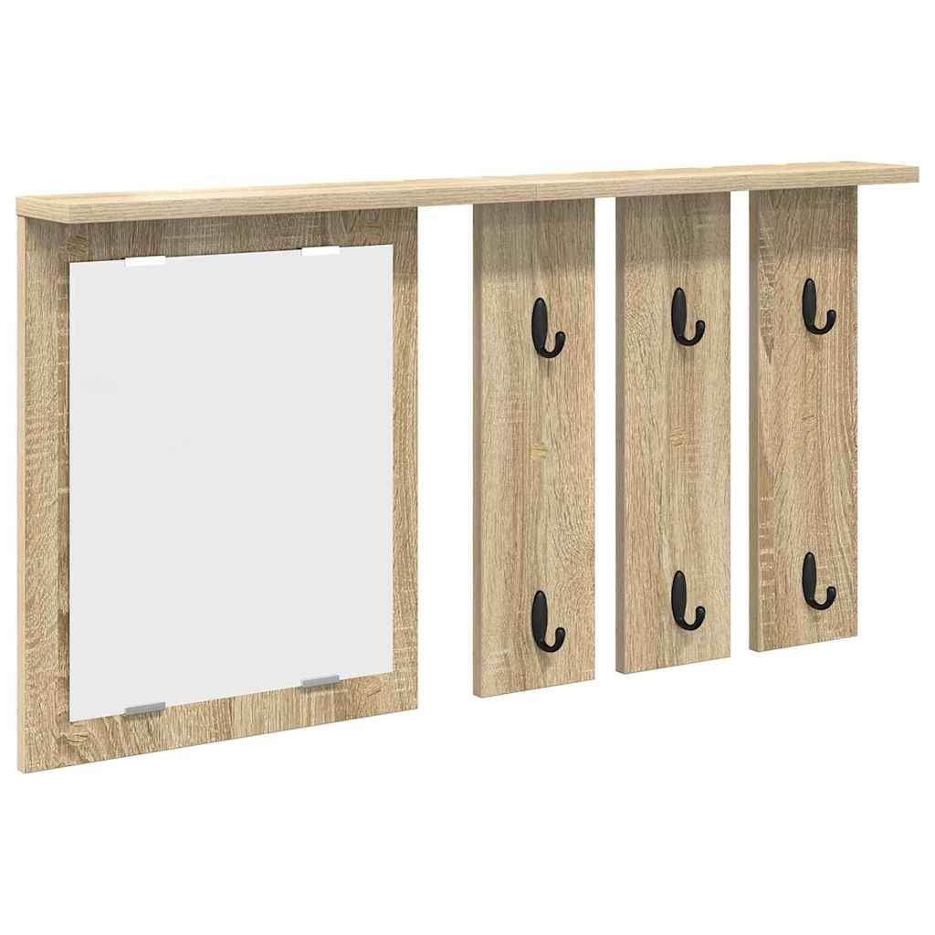 VidaXL Wandgemonteerde kapstok met plank Sonoma eiken 85 x 10 x 45 cm