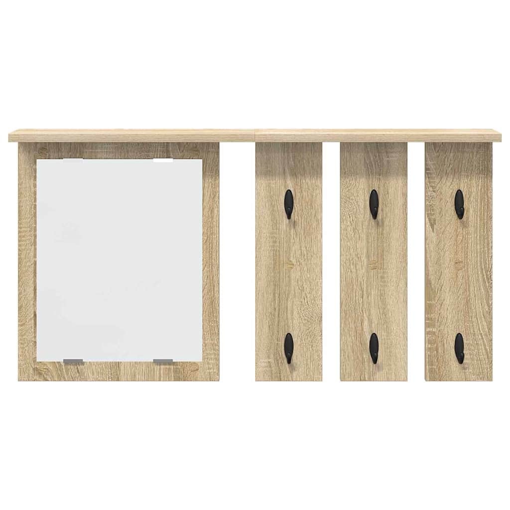 VidaXL Wandgemonteerde kapstok met plank Sonoma eiken 85 x 10 x 45 cm