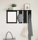 VidaXL Wandgemonteerde kapstok met plank Zwart eiken 85 x 10 x 45 cm