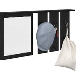 VidaXL Wandgemonteerde kapstok met plank Zwart eiken 85 x 10 x 45 cm